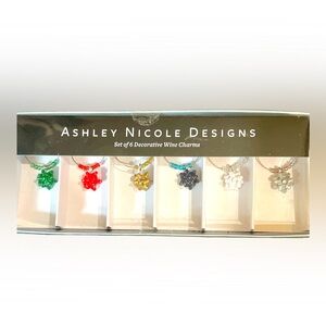 Ashley Nicole Designs Set Of Decorative Wine Charms NWT